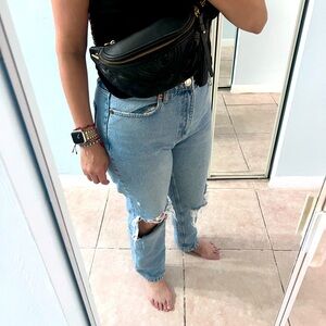 Fleming soft leather belt bag . Tory Burch